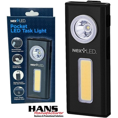 NextLED 500 Lumen Pocket Size Cordless Task Light with Power Bank & Magnetic Base