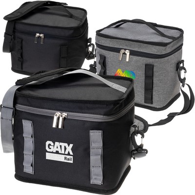 Insulated 6 Can Cooler Bag w/ Top Handle & Strap